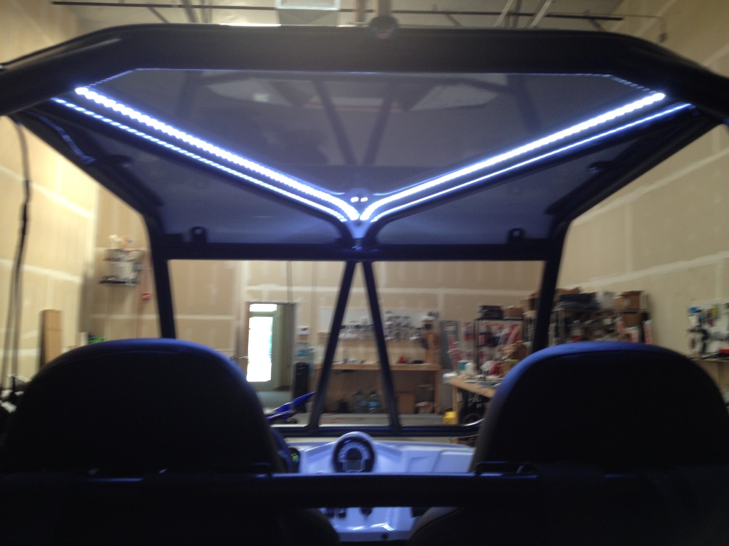 Rzr Xp900 Custom Roll Roll Cage With 30 Led Light Bar Roof